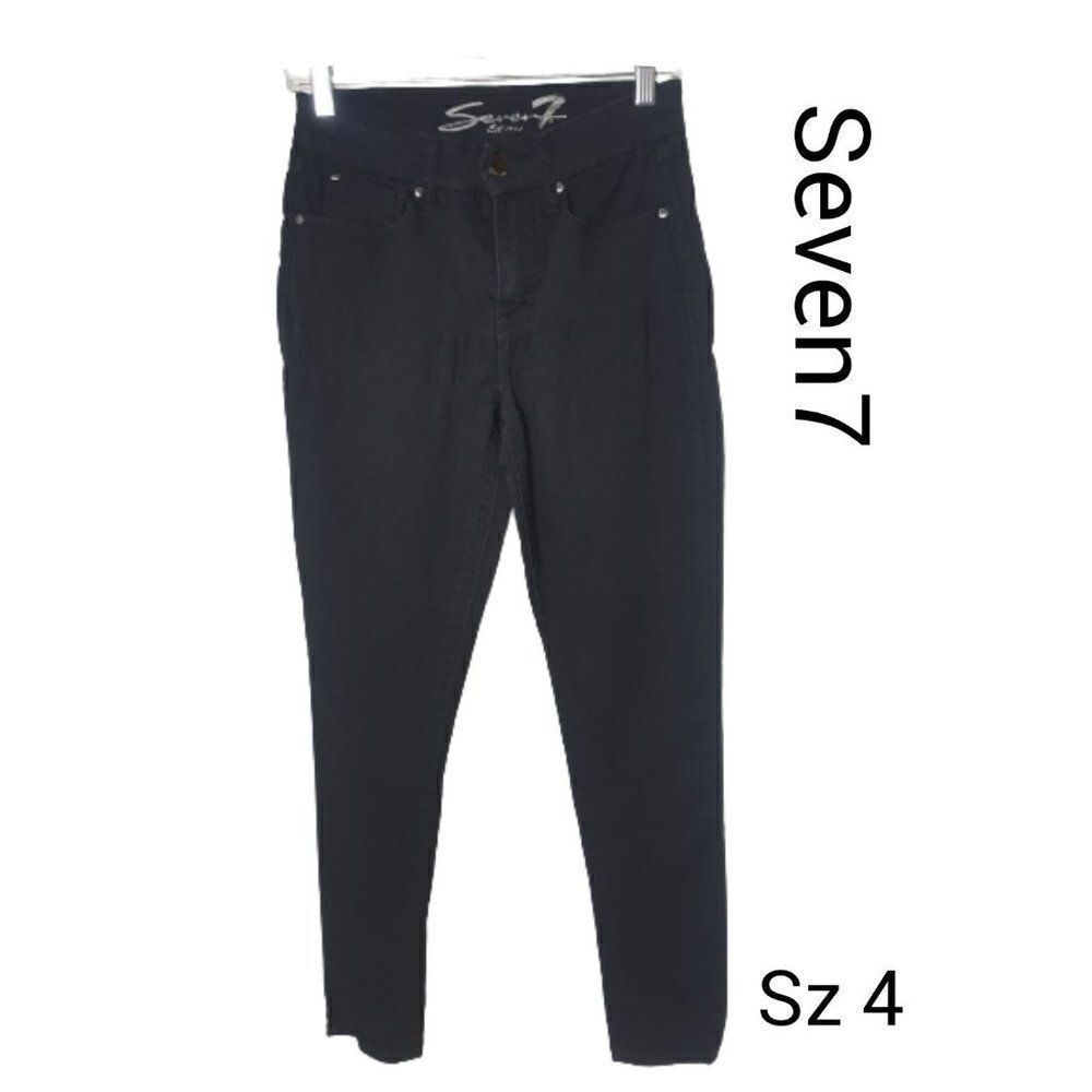 Seven7 Women's Jeans 4 Tummyless High Rise Black Everyday Jeans Size 4 NWOT